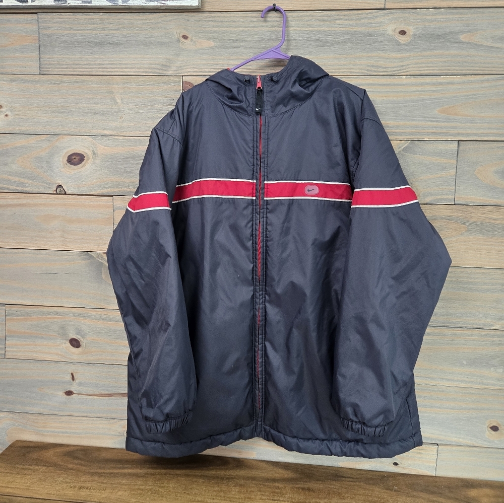 Nike Men’s Size XL Reversible Jacket Hooded - Heavier Weight Fleece Spell Out